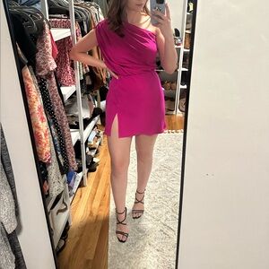 Dupree Mini Dress in Dark Hot Pink